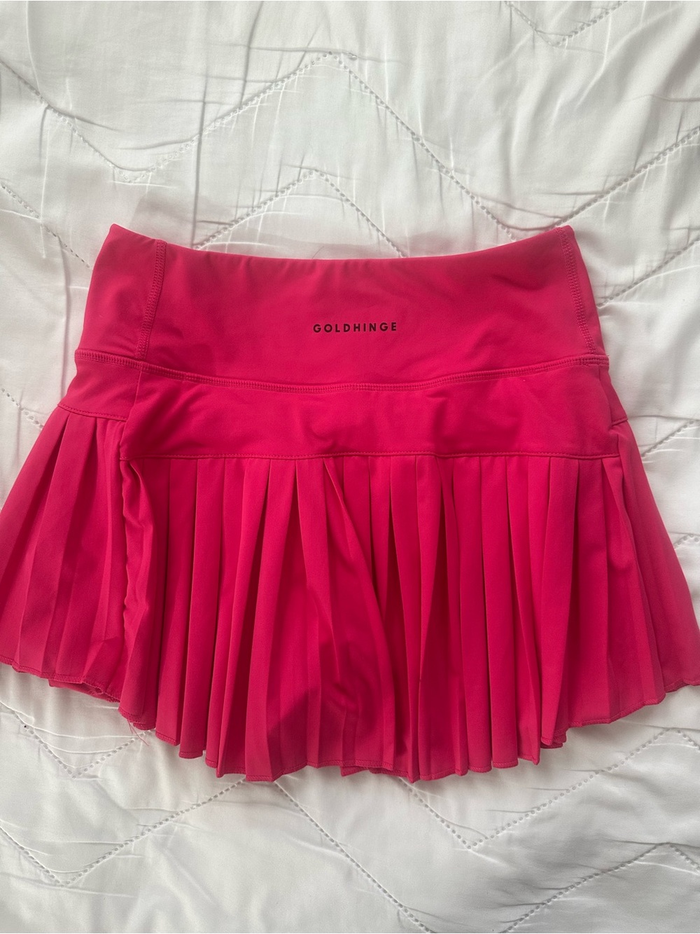 Goldhinge Hot Pink Pleated Tennis Skort